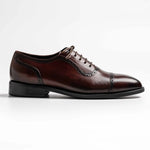 Quarter brogue captoe oxford in brown red, Anson in brown red