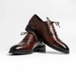 Quarter brogue captoe oxford in brown red, Anson in brown red