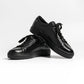 black leather sneaker, bayfront in black