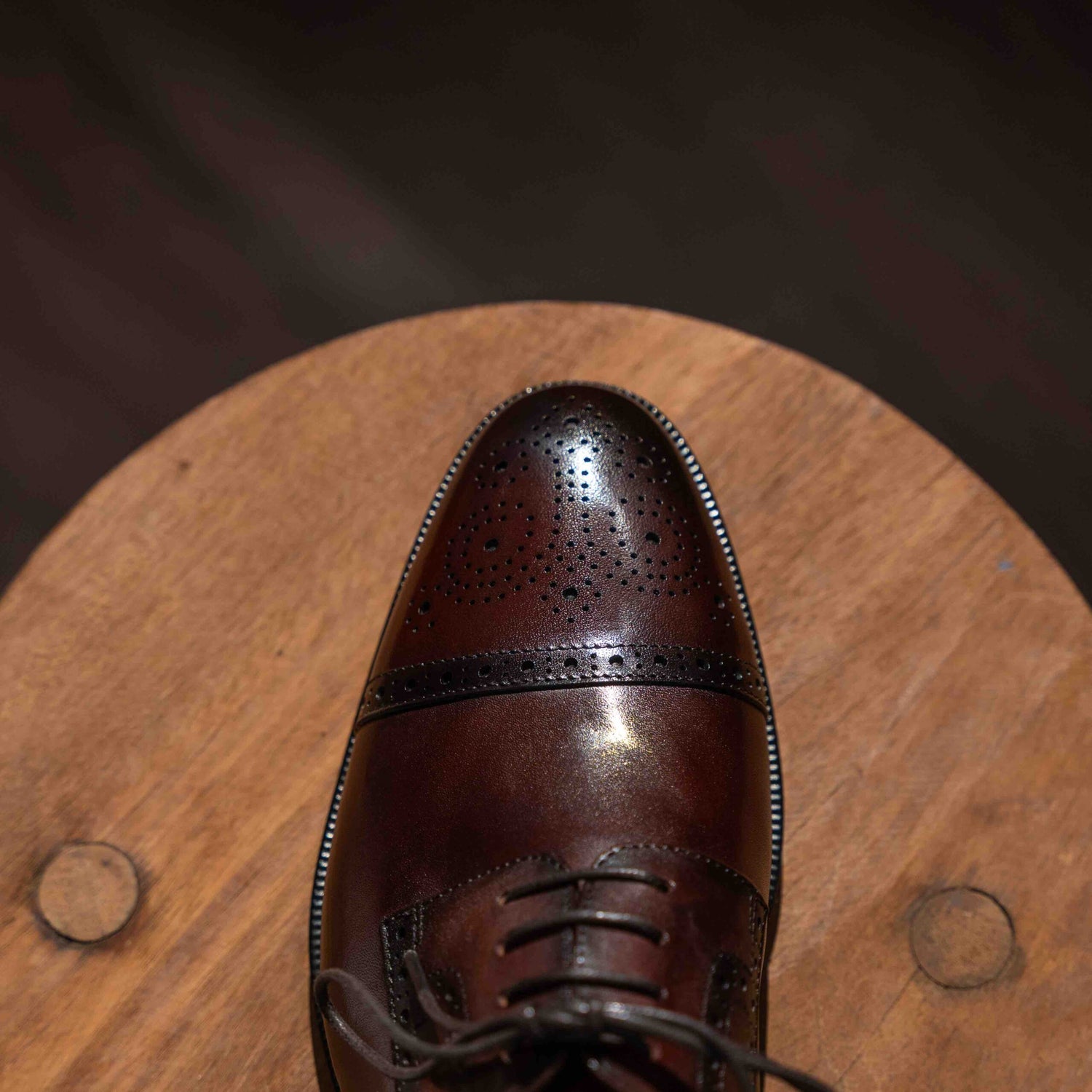 Brogues Captoe Derby, Cecil, in Brown Red
