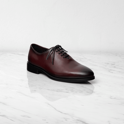 Wholecut Oxford Shoes, Collyer, in Brown Red