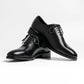 Round toe wholecut oxford in black, Collyer in Black