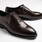 Round toe wholecut oxford in black, Collyer in Coffee