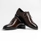 Round toe wholecut oxford in black, Collyer in Coffee