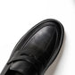 classic round toe penny loafer in black, duxton in black