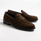 classic round toe penny loafer in coffee, duxton in coffee