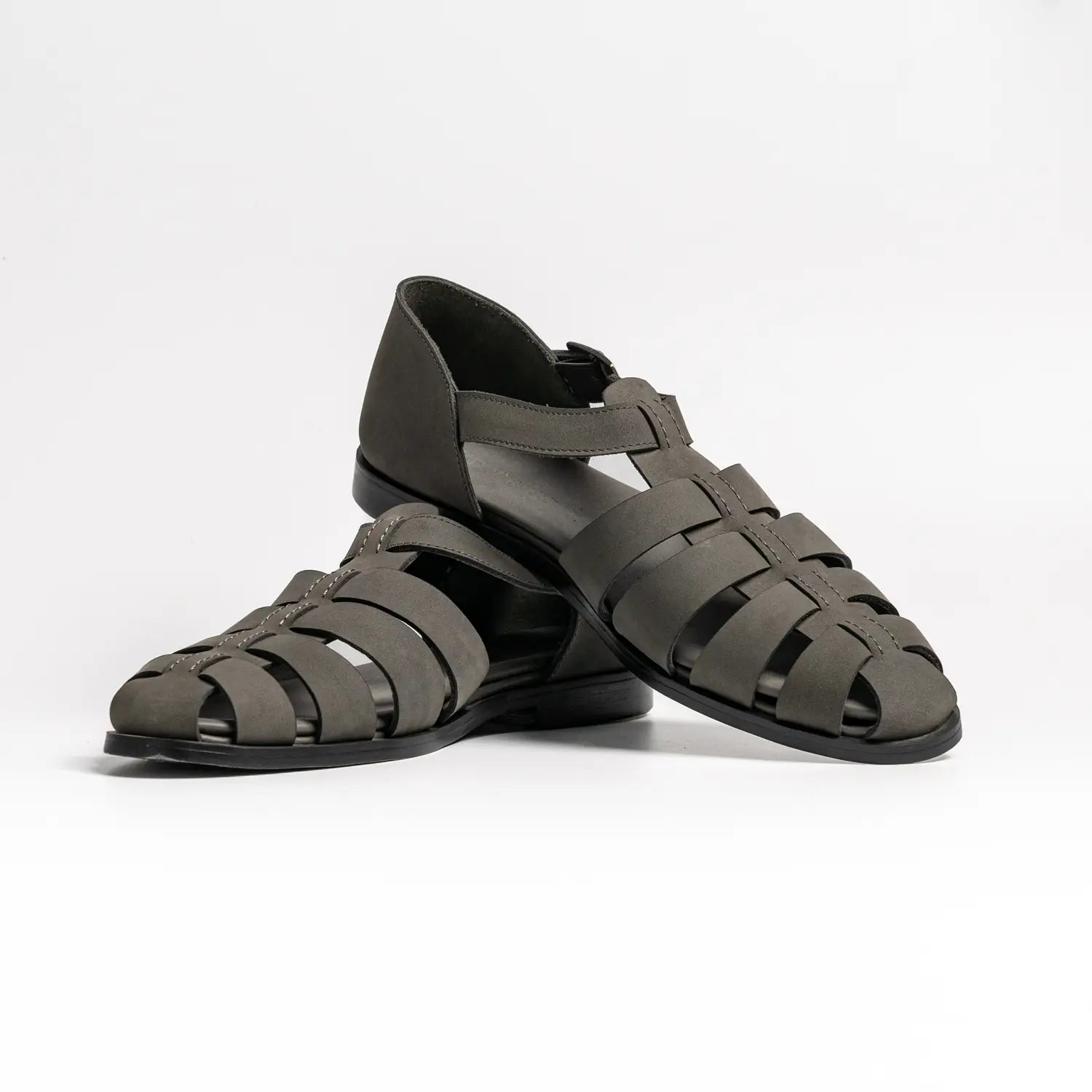 Sartorial sandals in ash grey, gardens in ash grey