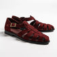 Sartorial sandals in burgundy, gardens in burgundy