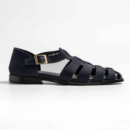 Sartorial sandals in midnight, gardens in midnight