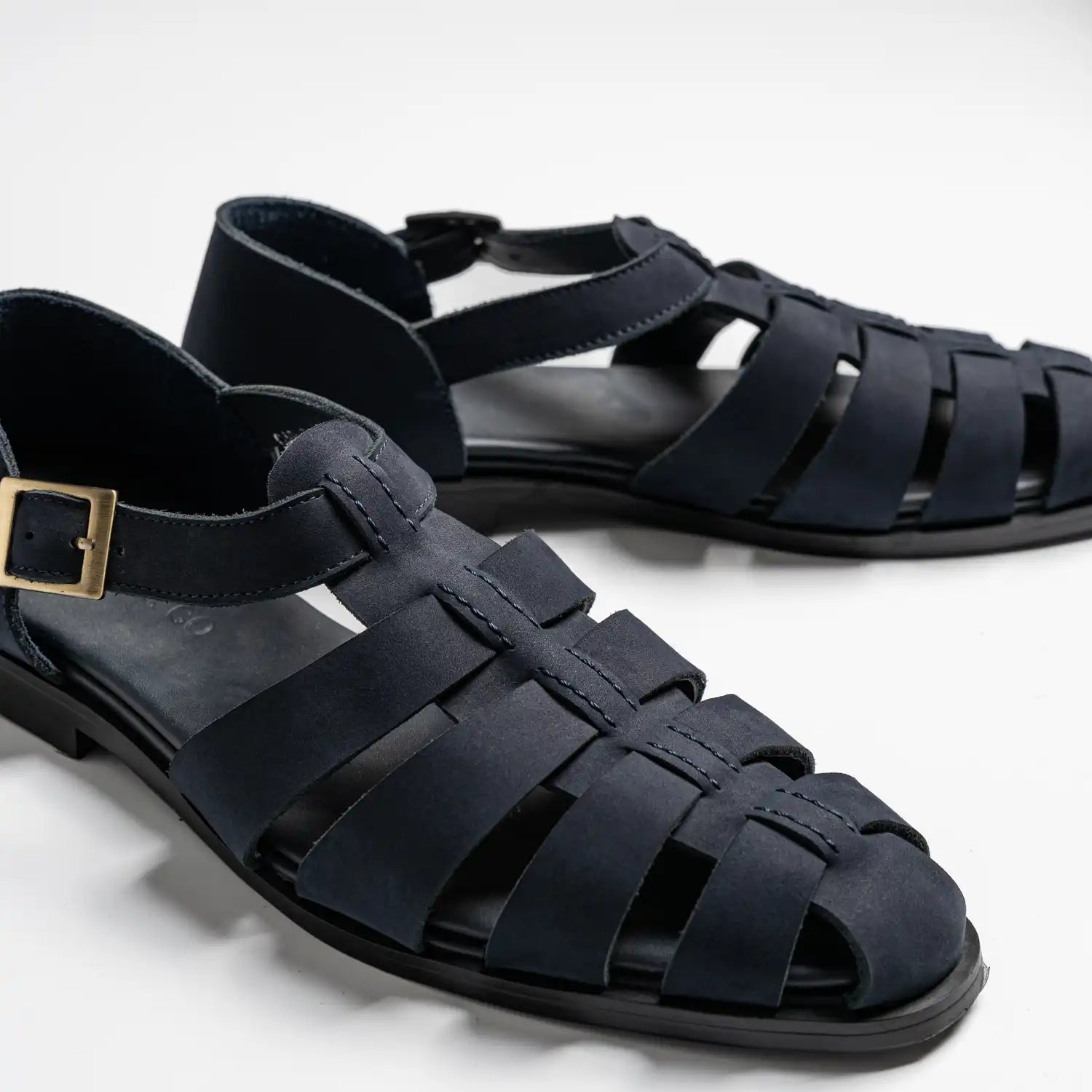 Sartorial sandals in midnight, gardens in midnight