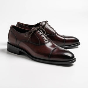 Captoe oxford in brown red, george in brown red