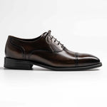 Quarter brogue oxford captoe in coffee, havelock in coffee