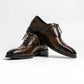 Quarter brogue oxford captoe in coffee, havelock in coffee