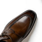 Apron stitch, split toe single monk strap in coffee, Mccallum in coffee