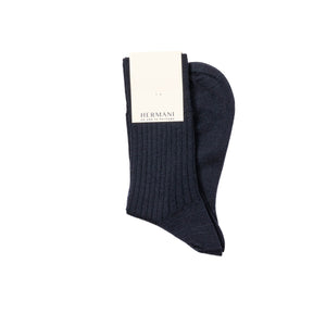 Merino Blu Dress Socks