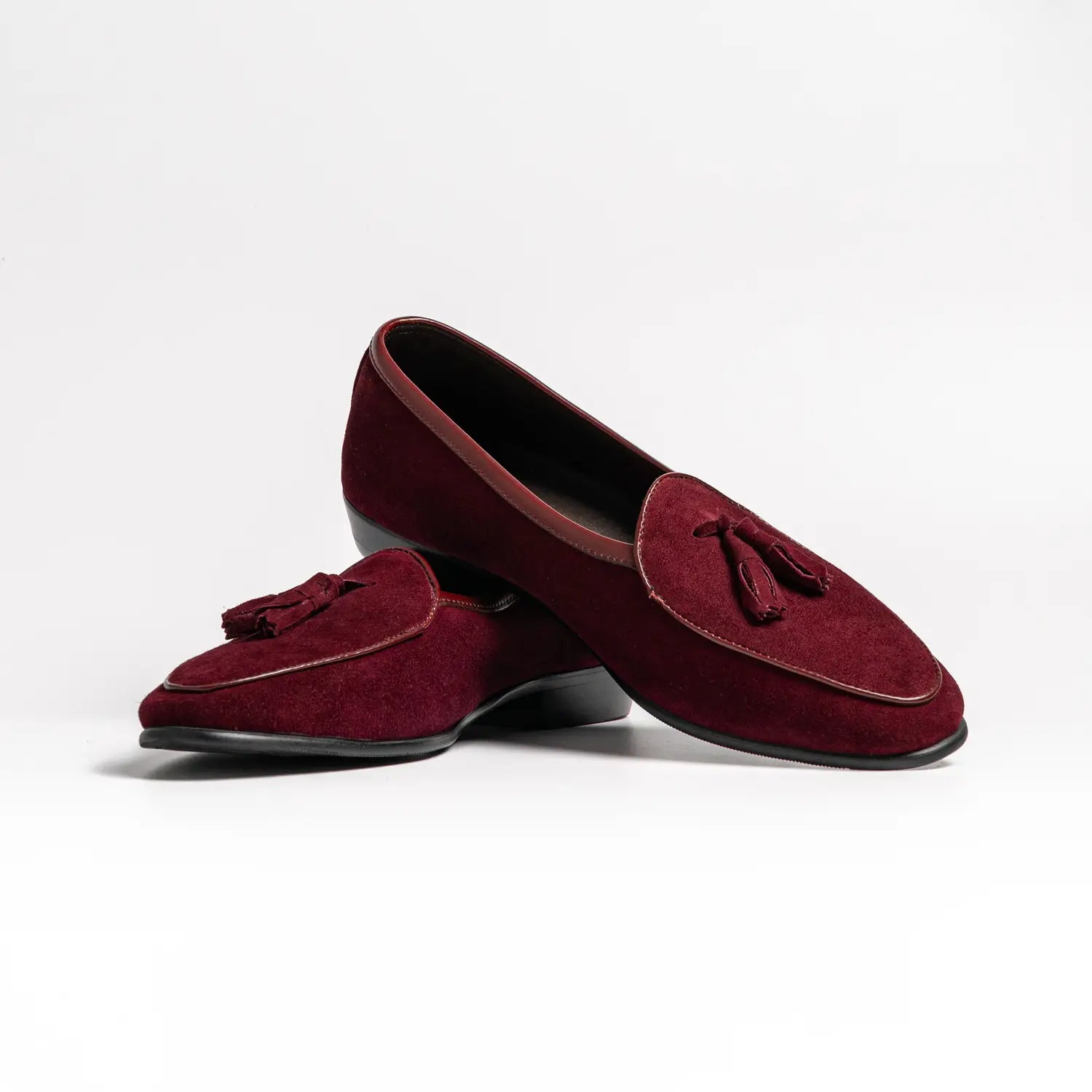 Short Tongue Belgium Tassel Loafer, Neil in Burgundy