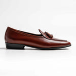 Short Tongue Belgium Tassel Loafer, Neil in mid tan