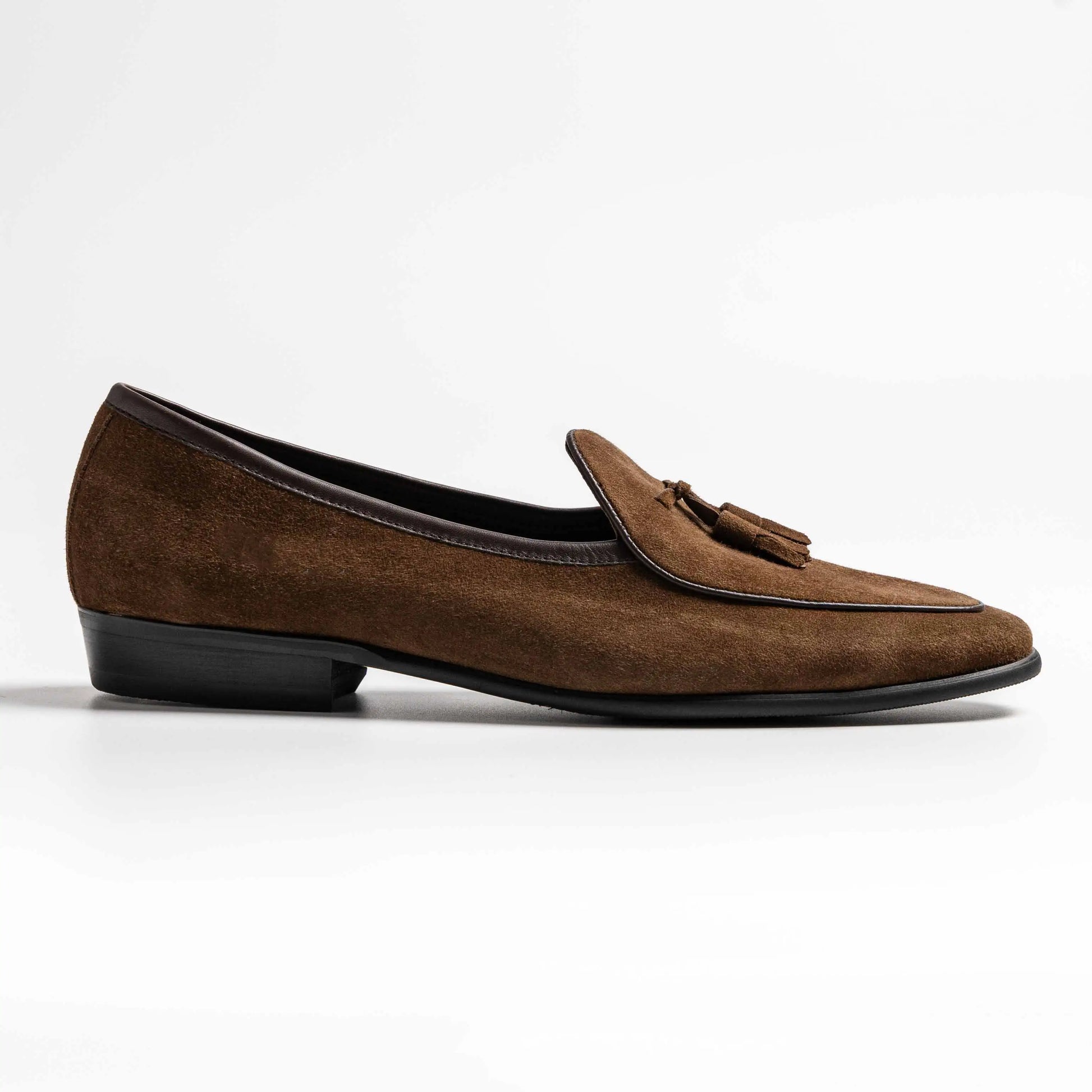 Short Tongue Belgium Penny Loafer, Neil in Olive Brown