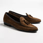 Short Tongue Belgium Penny Loafer, Neil in Olive Brown