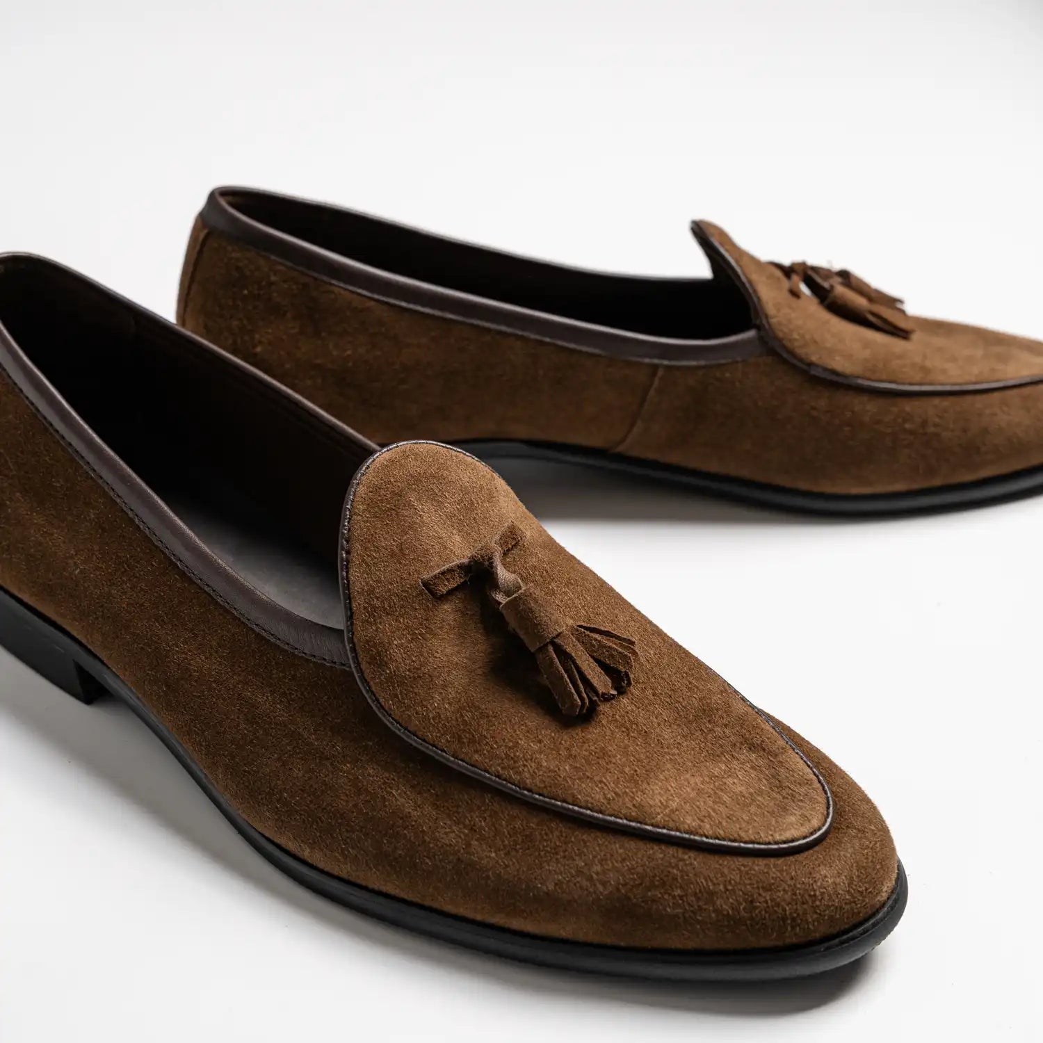 Short Tongue Belgium Penny Loafer, Neil in Olive Brown