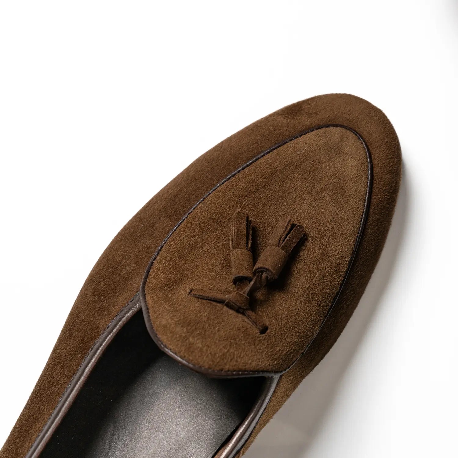 Short Tongue Belgium Penny Loafer, Neil in Olive Brown