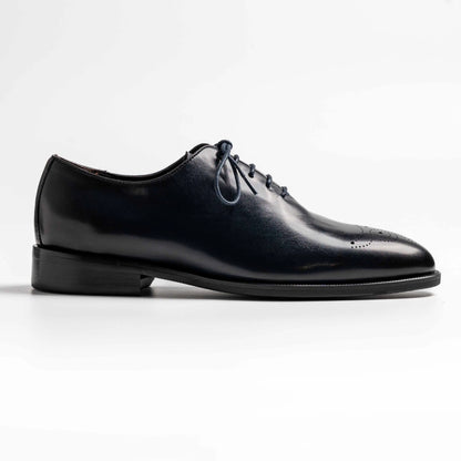 Wholecut medallion oxford in midnight, shenton in midnight