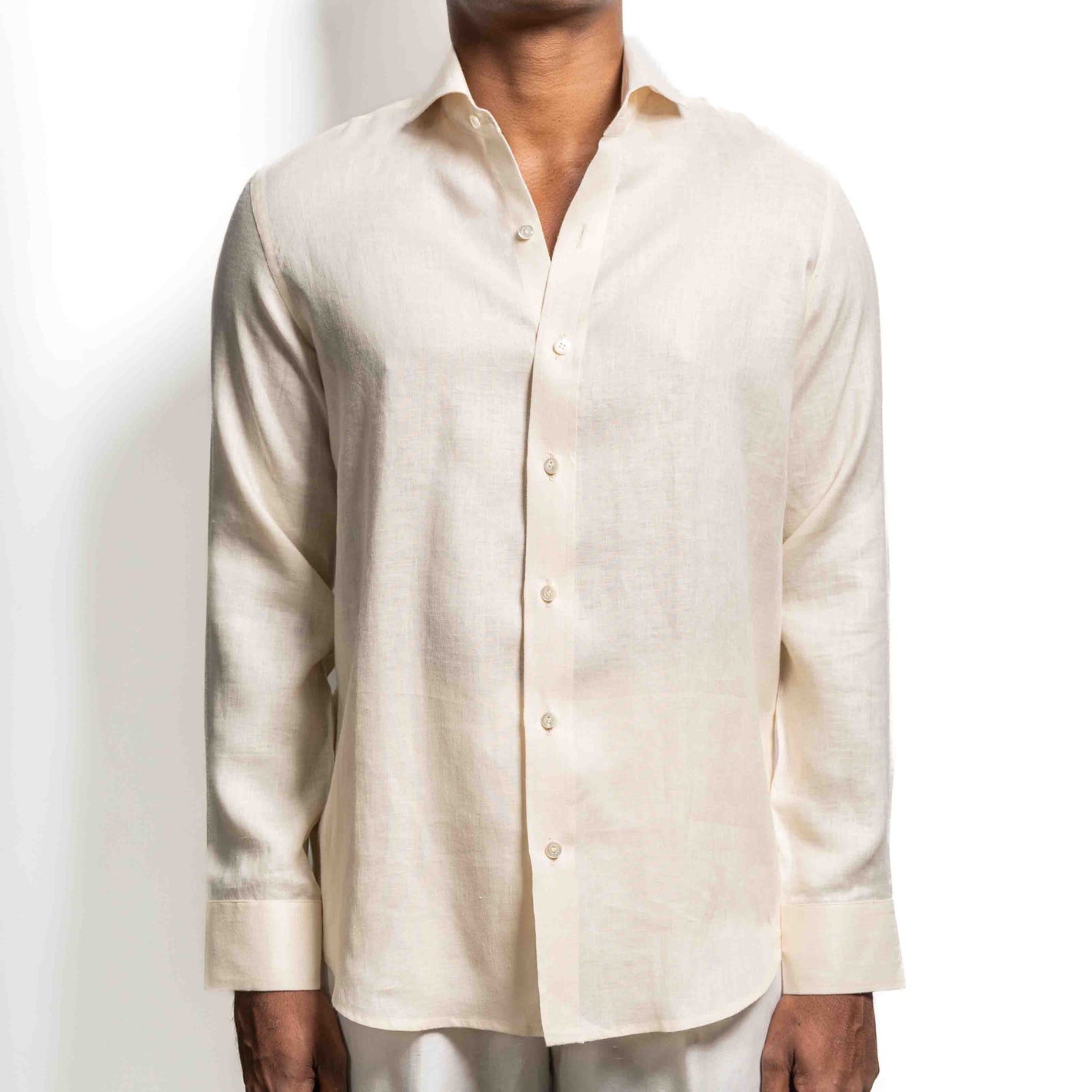 Stone Cream Linen Shirt