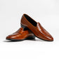 Short Tongue Belgium Penny Loafer, Tras in Camel