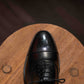 Round-Toe Captoe Oxford Shoe, Wallich, in Black