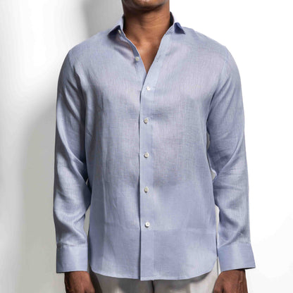 Sky Blue Linen Shirt