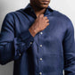 Navy Linen Shirt