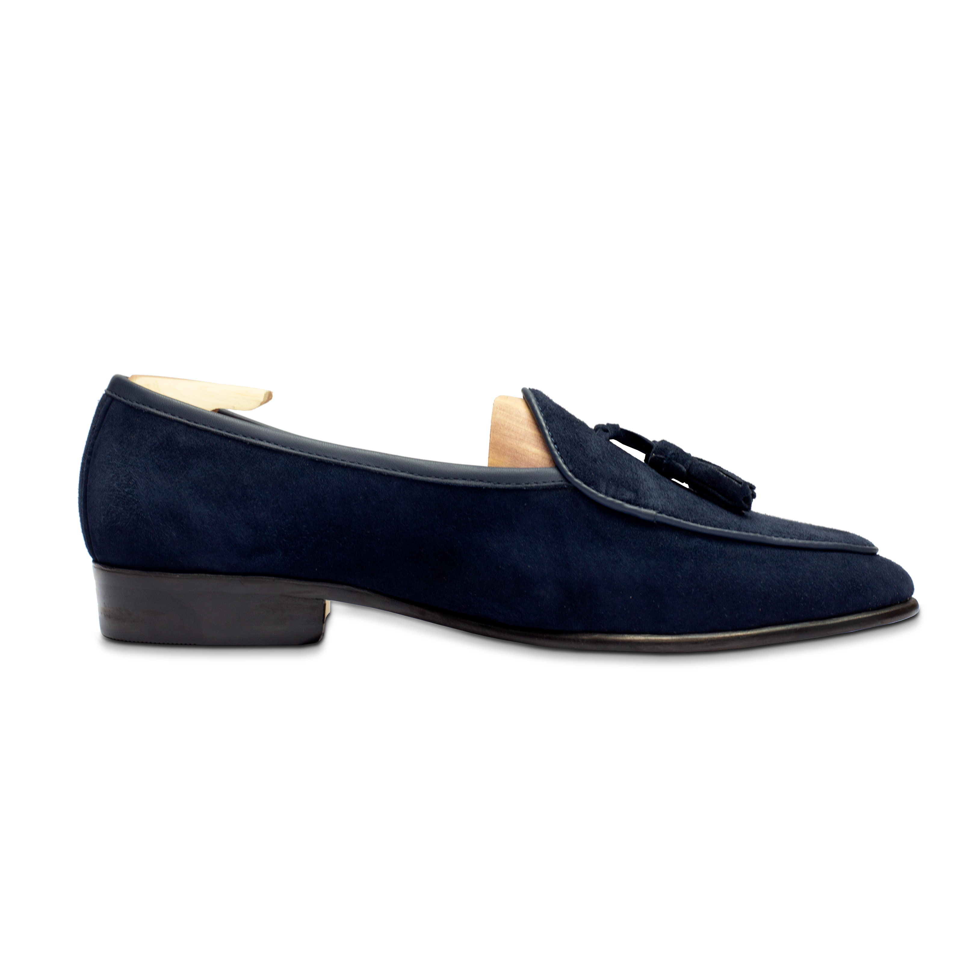 whyandco Short Tongue Tassel Loafer Blue