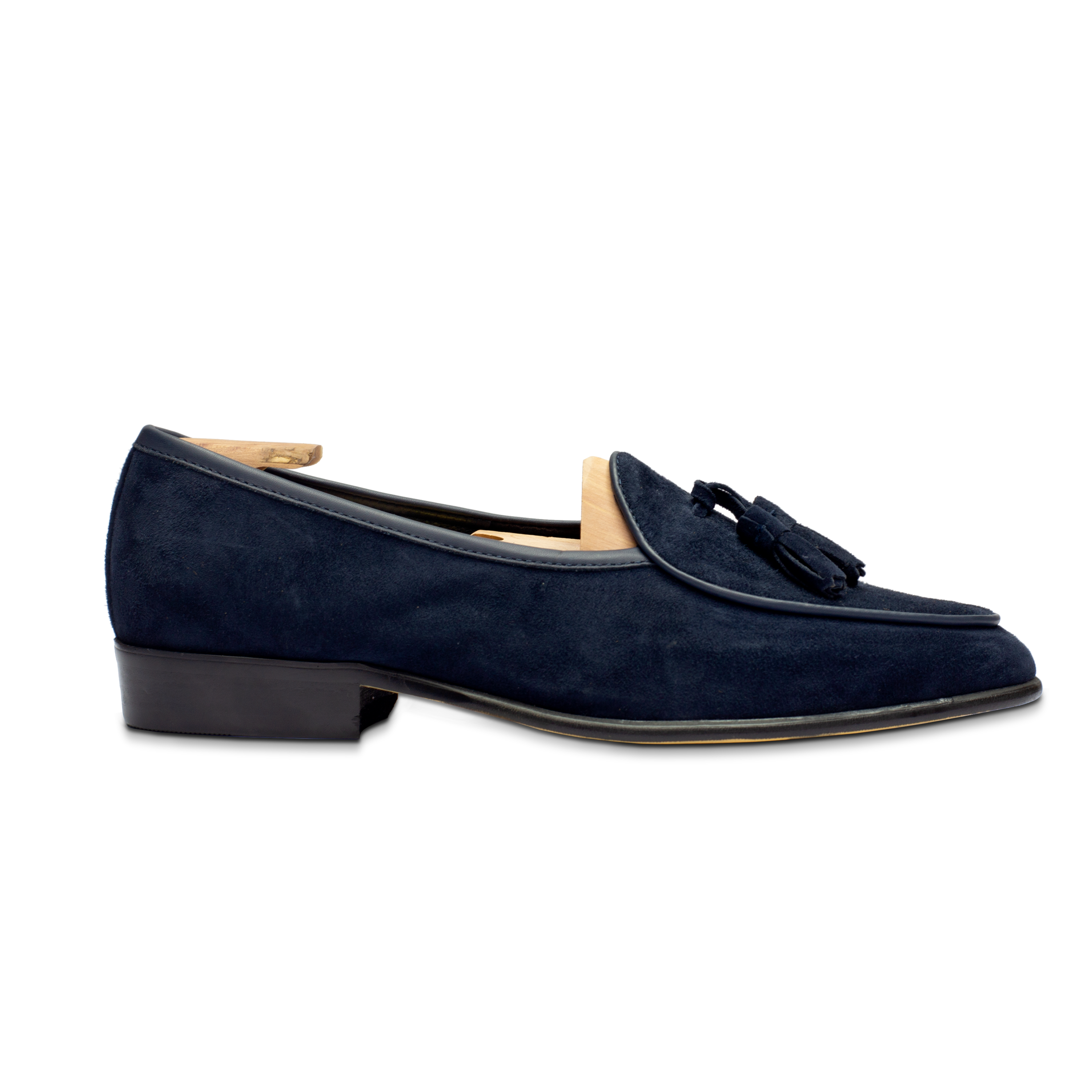whyandco Short Tongue Tassel Loafer Blue
