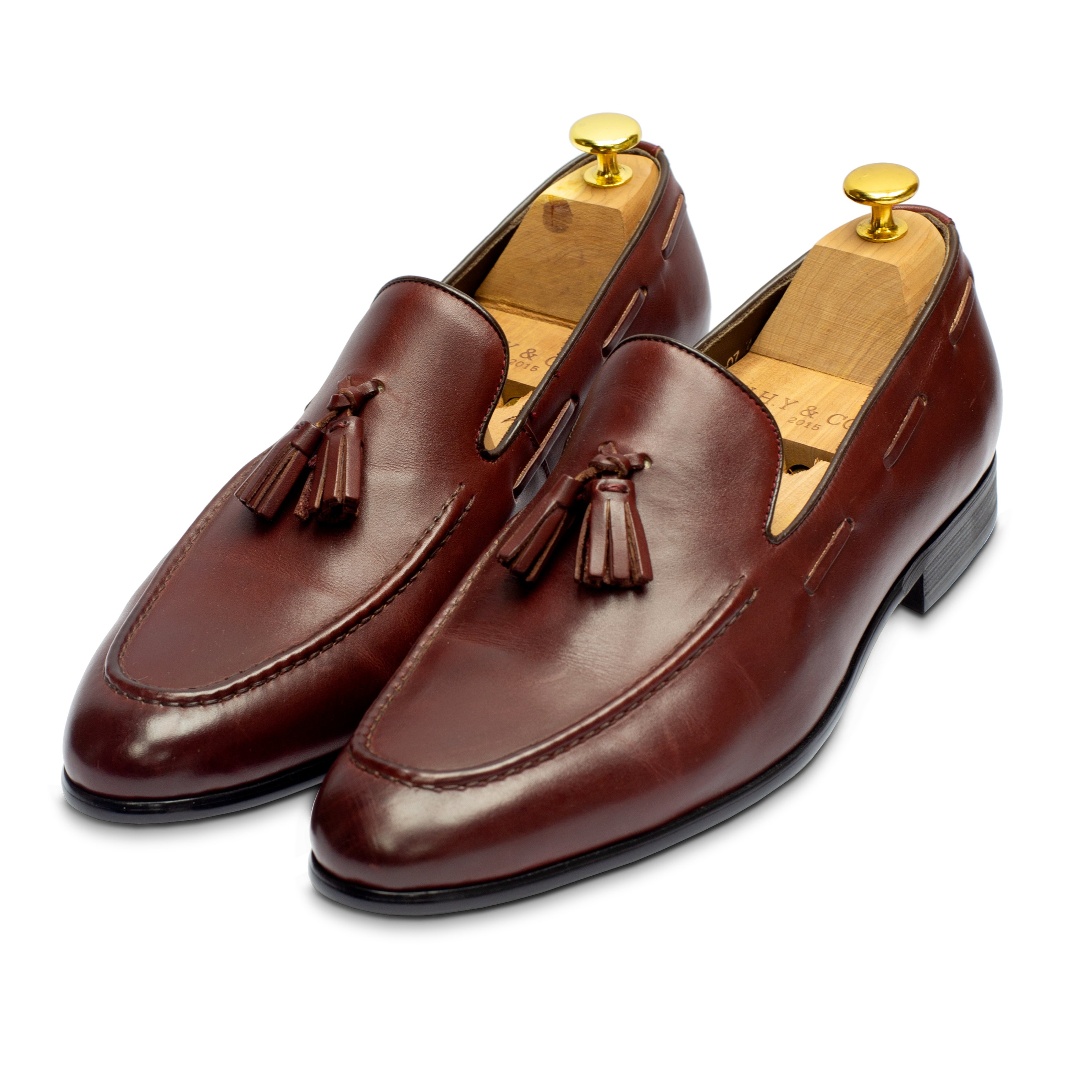 whyandco Tassel Loafers Burgundy