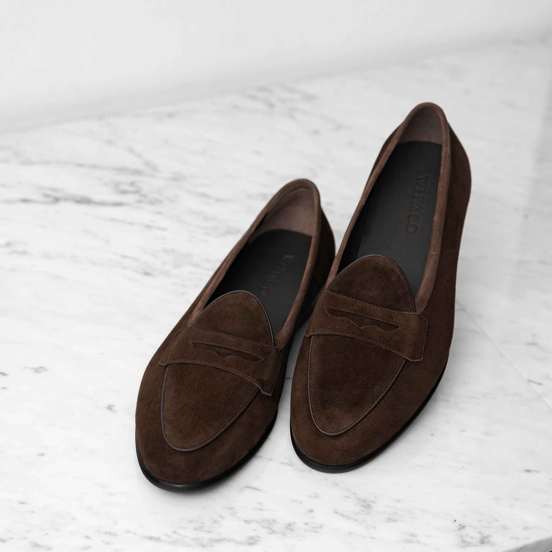 short tongue penny loafer